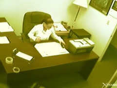 TargetVids presents: Babe in boots masturbates pussy in the office