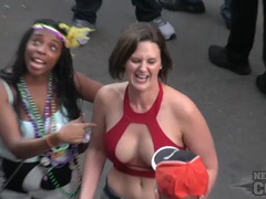 TargetVids presents: Mardi gras girls flashing their tits for beads
