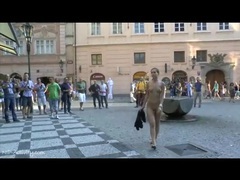 TargetVids presents: Naked young lady on a busy public street