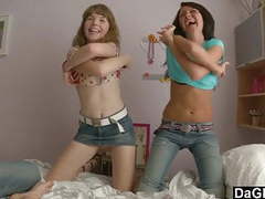 TargetVids presents: Lesbian teen couple seduce a guy