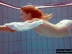 TargetVids presents: Redhead in a white dress and sexy bikini