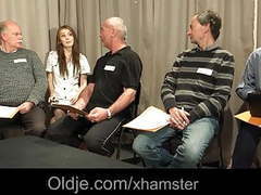 TargetVids presents: 5 old men gang bang nasty young blonde nurse