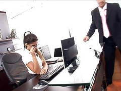 TargetVids presents: Horny secretary fucked on her desk in lingerie