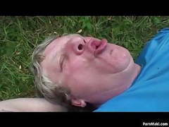 TargetVids presents: Grandpa fucks a teen while grandma masturbating