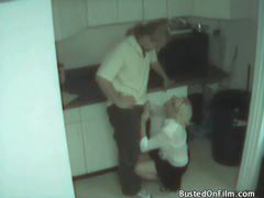 TargetVids presents: Couple caught fucking in the office kitchen
