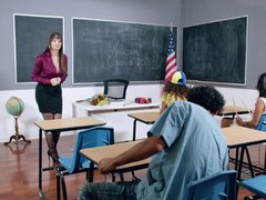 TargetVids presents: Stunning teacher wearing stockings gets fucked in the class room - sarah lace, Couple, Hardcore, Pornstars, MILF, Long Hair, Pussy Licking, Lingerie, Stockings, Nylon, Blowjob, Anal, Pussy, Shaved Pussy, Cowgirl, Big Tits, Fake Tits, Teachers