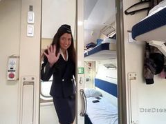 TargetVids presents: Seduced the conductor on the train and fucked while she had a break