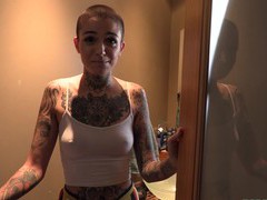 TargetVids presents: Hd pov video of tattooed leigh raven sucking a rock solid cock