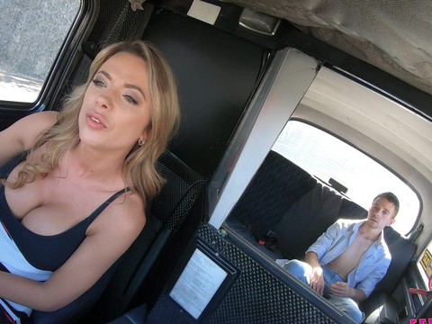 TargetVids presents: Lucky passenger fucks wet pussy of horny taxi driver shalina devine