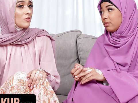 TargetVids presents: Hijab wearing step sisters malina melendez and aubry babcock fuck their step brother - hijab hookup
