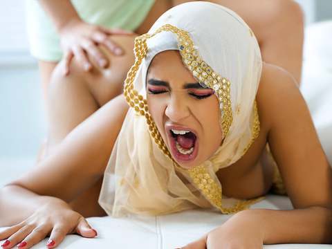 TargetVids presents: Muslim cutie with juicy tits babi star bends over and takes fat cock in her ass - hijab hookup