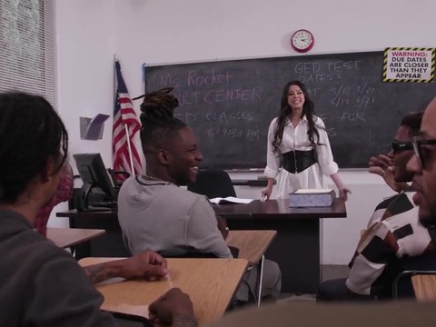TargetVids presents: Hardcore interracial fucking in the office with a cum loving slut