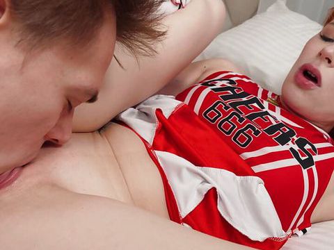TargetVids presents: Redhead cheerleader bringing steamy fantasies to life together with her bf