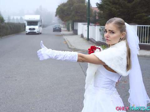 TargetVids presents: Shock content sexy bride fucks random van driver on marriage day