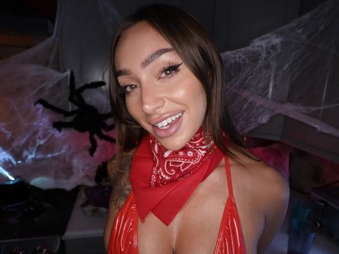 TargetVids presents: Tattooed sisi rose wearing red lingerie gets fucked hard