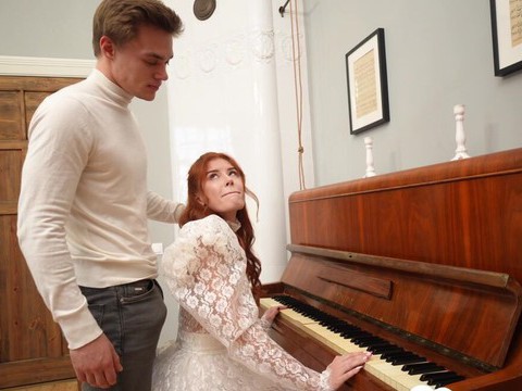 TargetVids presents: Redhead pianist goes nuts for my hard dick after practice
