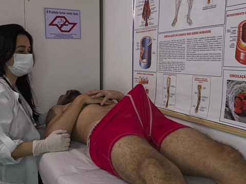 TargetVids presents: Nurse gets excited by patient's erection