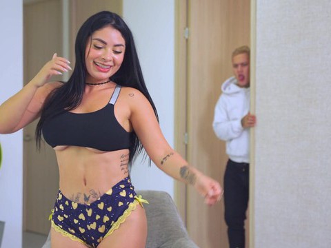 TargetVids presents: Brunette alejandra palacios with hot ass sucking a hard cock
