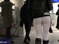 TargetVids presents: Jeny smith  camel toe white leggings