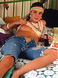 TargetVids presents: Pretty teenager on the phone rubbing herself in her bed