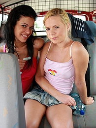 TargetVids presents: Naughty young Ellis and her hot friend share a hard cock