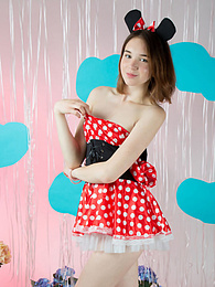 TargetVids presents: Breathtaking slender chick got rid of innocent clothing quickly and spread those smooth legs while showing her moist areas.