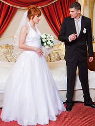 TargetVids presents: Redhead Czech bride Lucy Bell getting double fucked on her wedding day