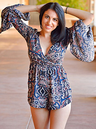 TargetVids presents: Sultry women Saraya and her girlfriend caressing each other outside
